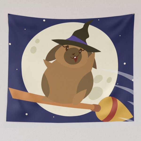 Item preview, Cleo the Bunny: Witchy Ride designed and sold by Kyna Arts.