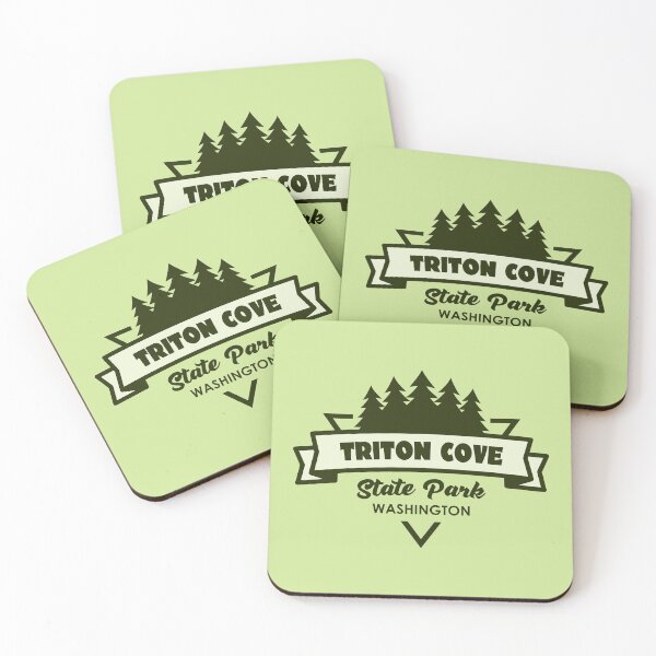 Item preview, Triton Cove State Park Washington Trees And Ribbon designed and sold by bivenart.