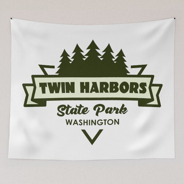 Item preview, Twin Harbors State Park Washington Trees And Ribbon designed and sold by bivenart.