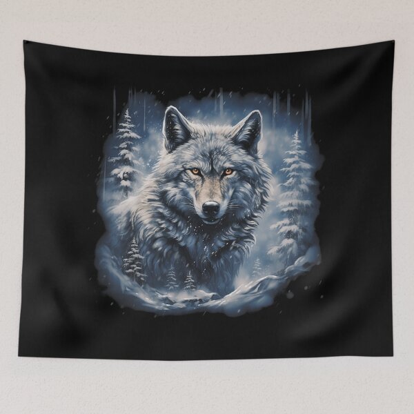Item preview, Majestic Wolf in Winter Wonderland designed and sold by Printinkverse.