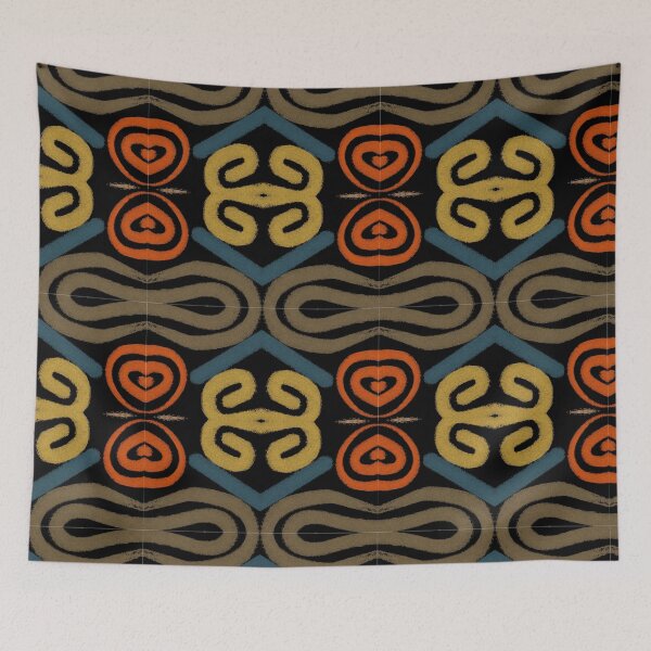 Item preview, Abstract Swirl Pattern Art - Earthy Tones on Black Background  designed and sold by angelyara.