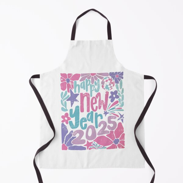 Item preview, Retro Happy New Year 2025, Pastel Floral New Year designed and sold by Masonbaxter.