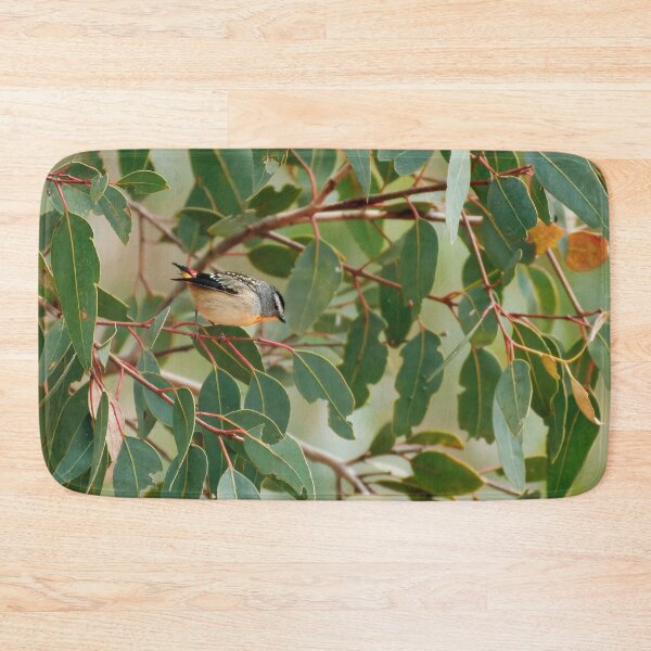 Item preview, Spotted Pardalote in Eucalyptus Leaves designed and sold by AvianAdventures.