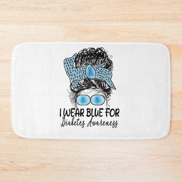 Item preview, I Wear Blue for Diabetes Awareness Leopard Tousled Bun designed and sold by vibeno1.