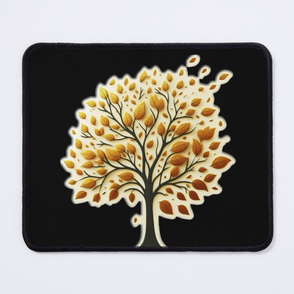 Item preview, Golden Leaves in Autumn Breeze Minimal Tree Art designed and sold by PixelParinda.