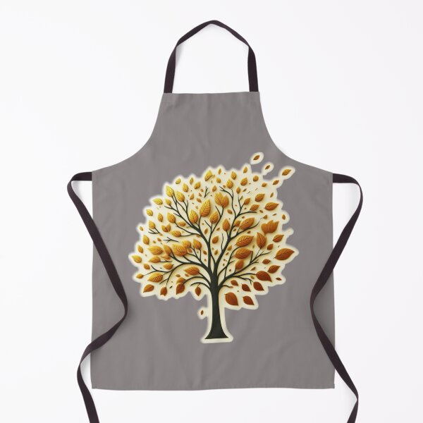 Item preview, Golden Leaves in Autumn Breeze Minimal Tree Art designed and sold by PixelParinda.