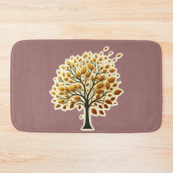 Item preview, Golden Leaves in Autumn Breeze Minimal Tree Art designed and sold by PixelParinda.
