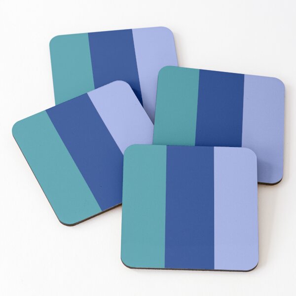 Item preview, Vertical Wide Stripes In Three Shades Of Blue designed and sold by taiche.