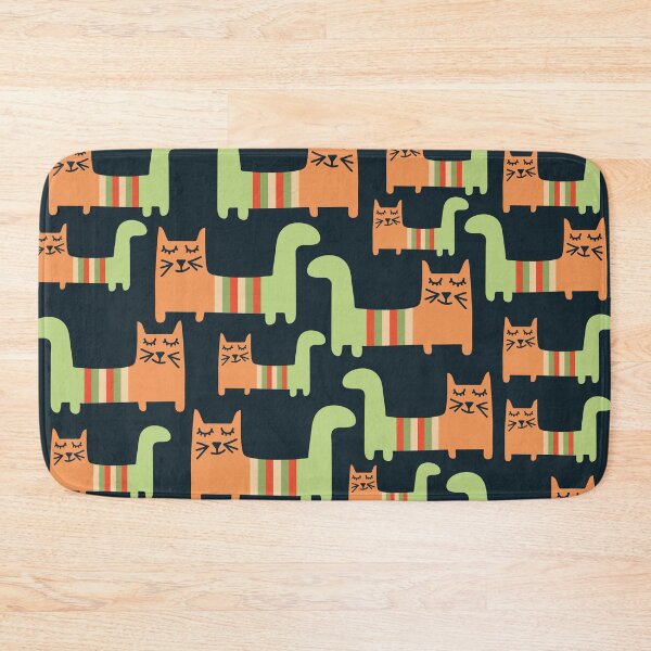 Item preview, funny colorful striped cats, pattern designed and sold by Mauswohn.