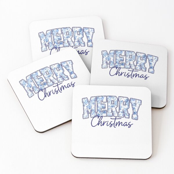 Item preview, Grand Millennial Coquette Christmas, Blue Toile Merry Christmas designed and sold by Denniscarter.
