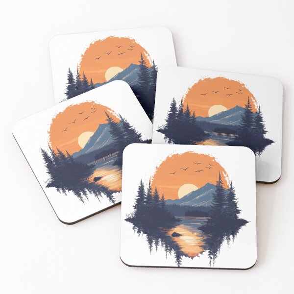 Item preview, Magical Lake Sunset designed and sold by Natthiya Minimal.