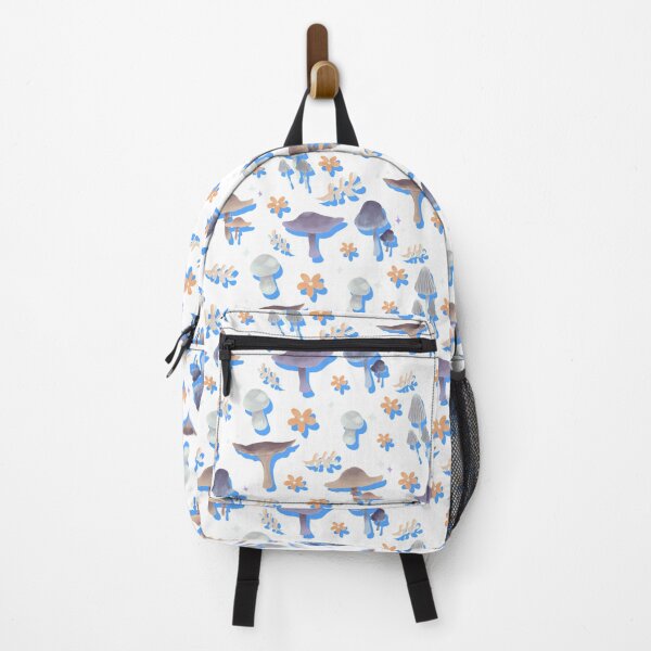 Item preview, Woodland Mushrooms Shadow Pattern (Blue) designed and sold by Nyatimira.
