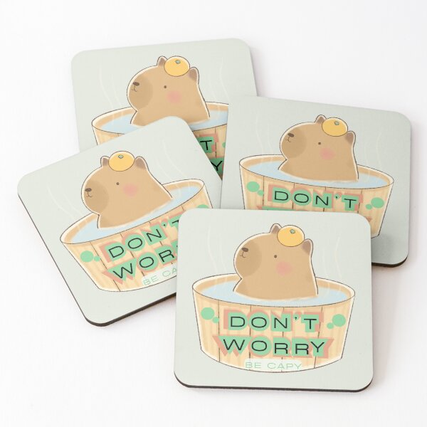 Item preview, Don't Worry Be Capy designed and sold by ami.creations.