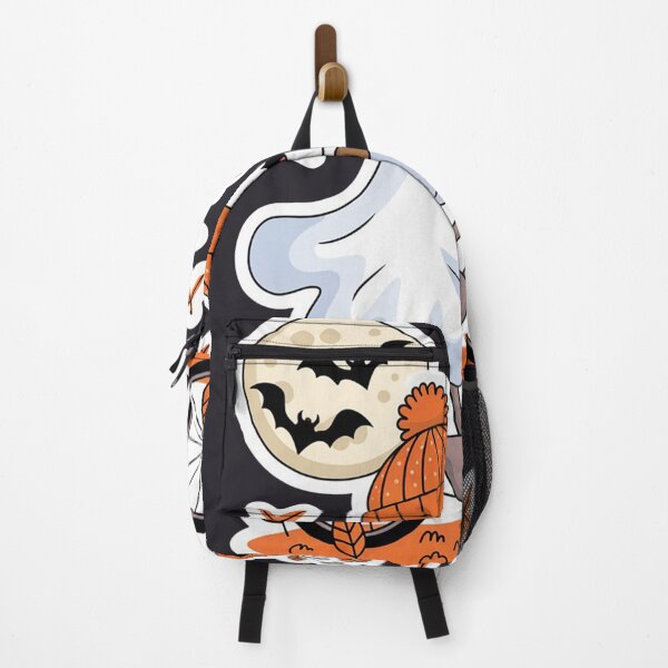 Item preview, cartoonish ghost wearing a knitted orange hat and riding a bicycle designed and sold by khufra1.