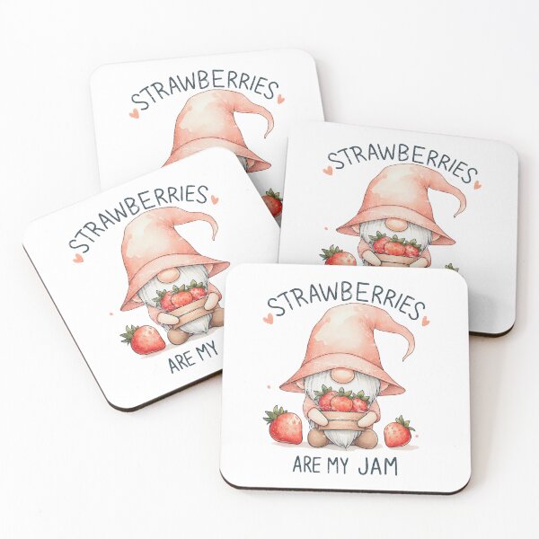 Item preview, Strawberries Are My Jam Gnome  designed and sold by WanderlustCoCo.