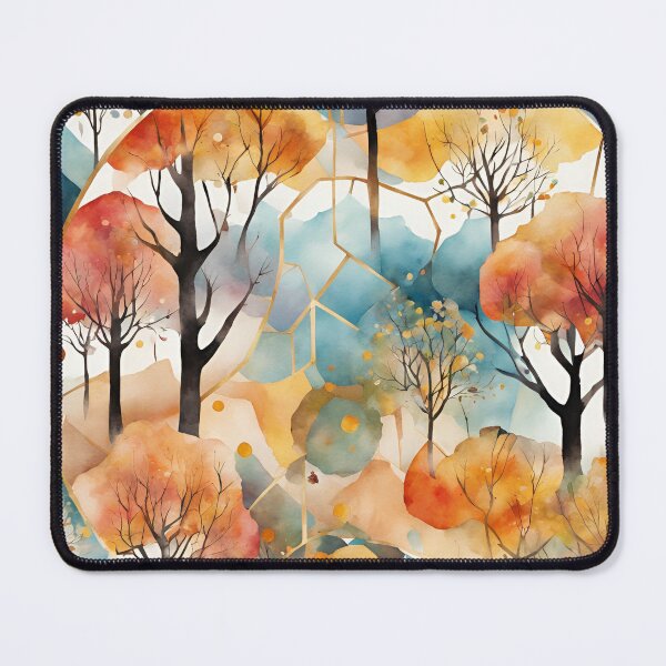 Item preview,  Fall vibes, autumn trees, autumn landscape, autumn colors, spirit week,watercolor pattern designed and sold by KolorellaS.