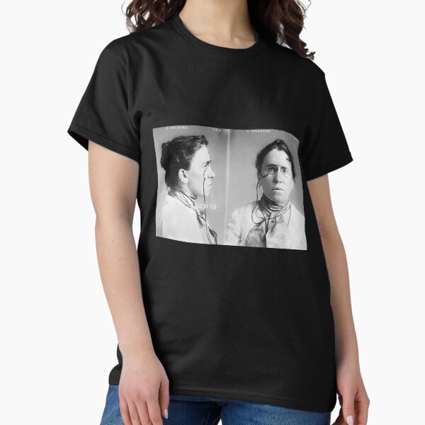 Vista previa del artículo con la obra «Foto policial de Emma Goldman», diseñado y vendido por warishellstore.