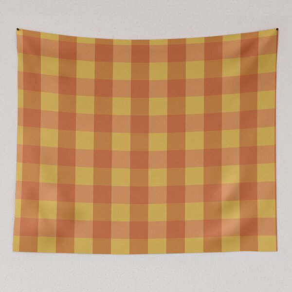 Aperçu de l'œuvre Gingham in orange créée et vendue par Hélène Carmona.
