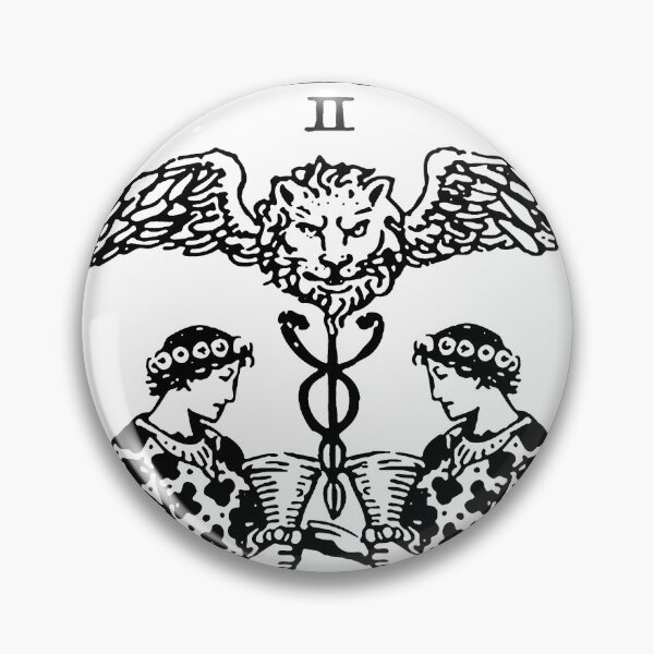 Item preview, M/M Two of Cups Gay Tarot in black LGBTQ+ designed and sold by winterwinter.