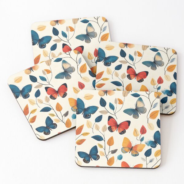 Item preview, Butterflies and Leaves designed and sold by NicolasGlowArt.