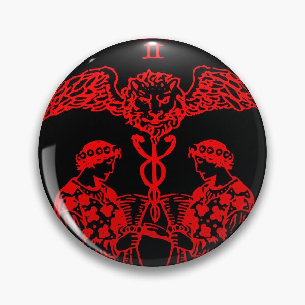 Item preview, M/M Two of Cups Gay Tarot in red LGBTQ+ designed and sold by winterwinter.