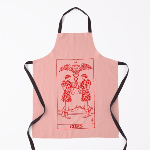 Item preview, M/M Two of Cups Gay Tarot in red LGBTQ+ designed and sold by winterwinter.