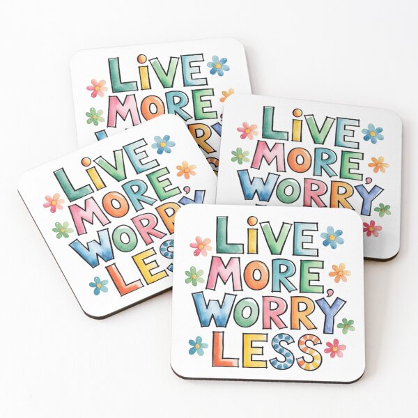 Item preview, Live more, worry less designed and sold by nimmitrends.