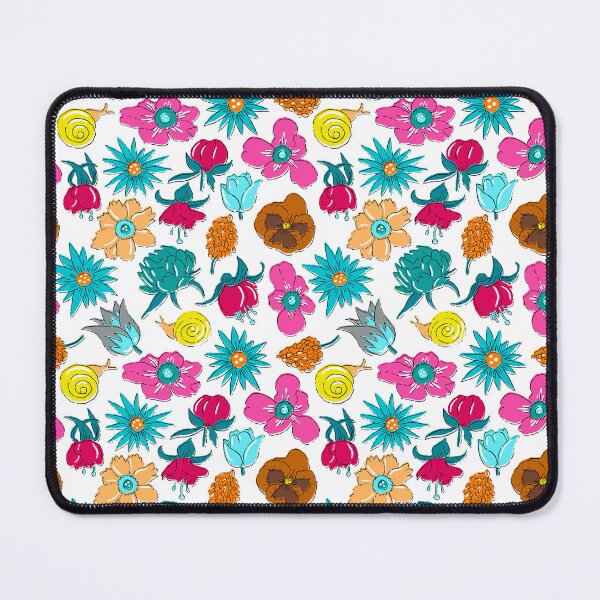 Item preview, neon flowers in Liberty style on a white background designed and sold by colorofmagic.