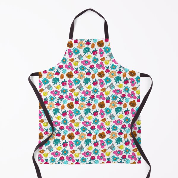 Item preview, neon flowers in Liberty style on a white background designed and sold by colorofmagic.