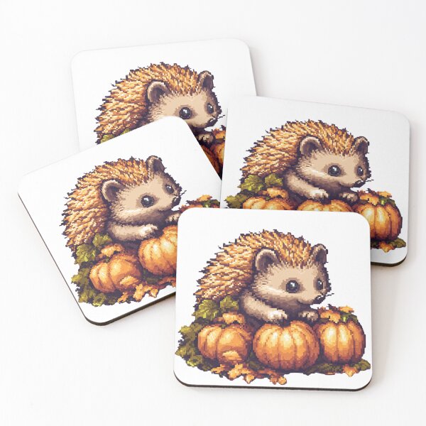 Item preview, Hedgehog Autumn designed and sold by NicolasGlowArt.