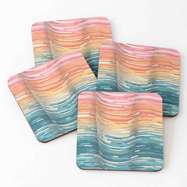 Item preview, Sunset Ocean Stripes - Minimalist Pastel Gradient Pattern designed and sold by KennerTH.