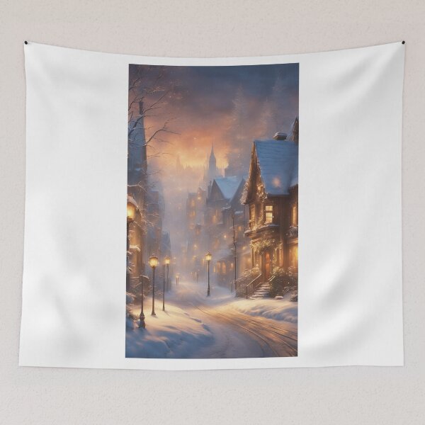 Item preview, Fantasy Winter Ancient Citidel Scenic surrounded by nature (silvergoldvisionary) designed and sold by SGVisionary.
