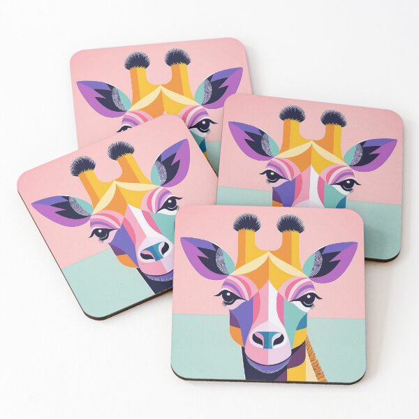 Item preview, Colourful Giraffe Portrait Illustration designed and sold by Adam Regester.