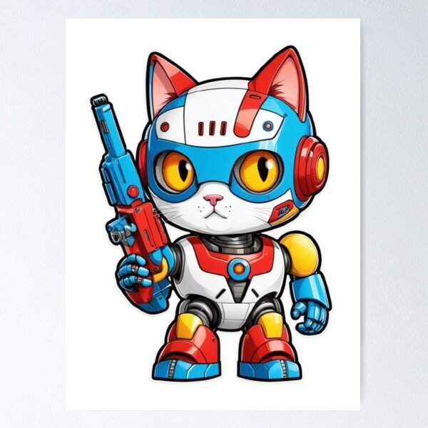Item preview, Cool robot cat06 designed and sold by AttaboyStudio.