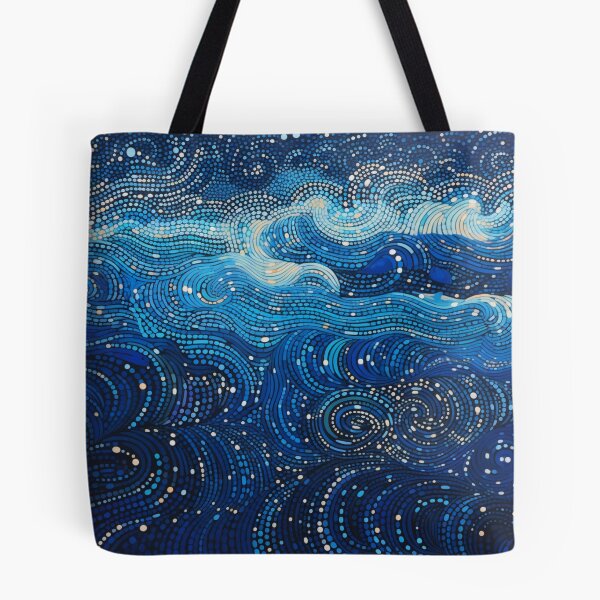 Item preview, Aboriginal Inspired Dot Art - With Stormy Waves designed and sold by GrinGalore.