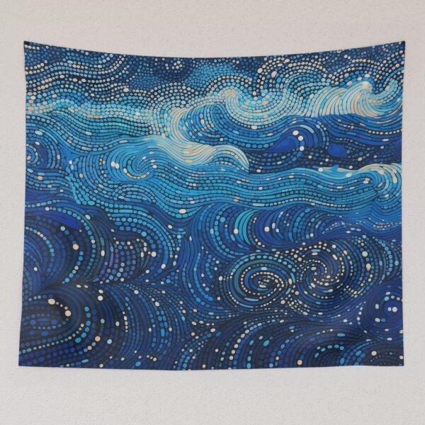 Item preview, Aboriginal Inspired Dot Art - With Stormy Waves designed and sold by GrinGalore.