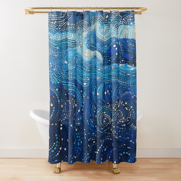 Item preview, Aboriginal Inspired Dot Art - With Stormy Waves designed and sold by GrinGalore.