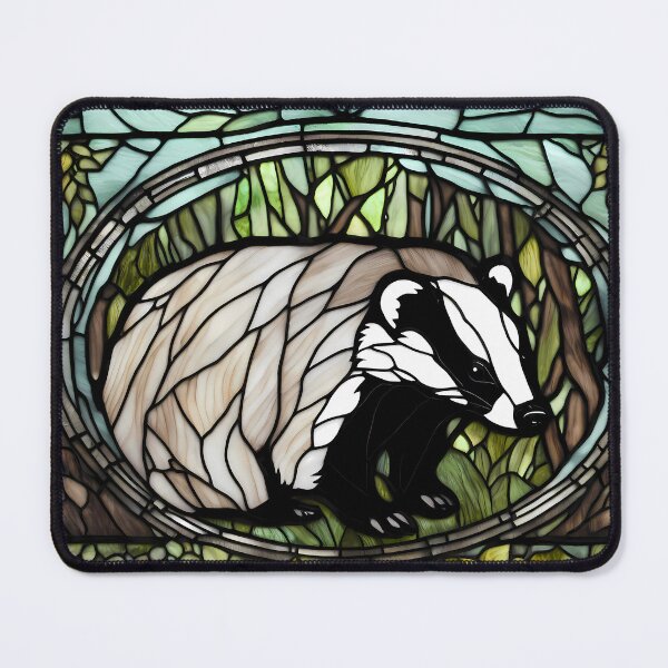 Item preview, Badger in the Wild Stained Glass designed and sold by CalmnessbyChoice.