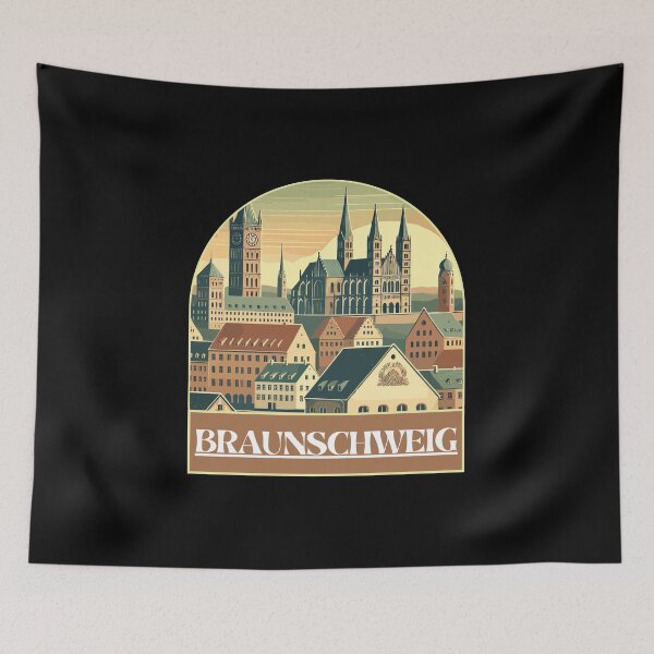 Item preview, Retro Braunschweig Skyline  designed and sold by MaateoDesign.