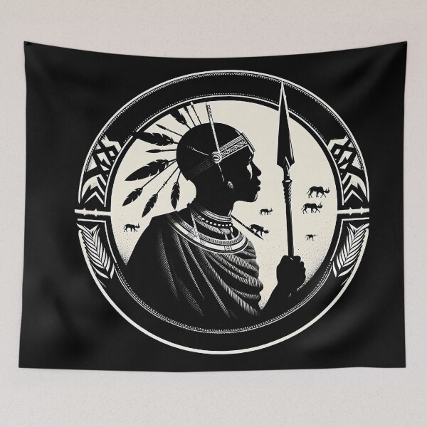 Item preview, Maasai Warrior: Strength, Tradition, and Pride designed and sold by communedesigns.