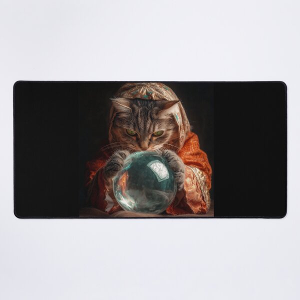 Item preview, Fortune teller - cat with a crystal ball designed and sold by FleurFrench.