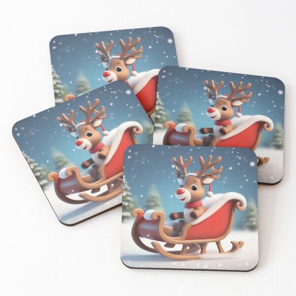 Item preview, 3d reindeer in a sleigh designed and sold by lalylaura.