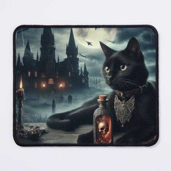 Item preview, halloween black cat with a magic bottle,halloween black cat,Halloween Background ,Halloween Season designed and sold by Expressions-Sel.