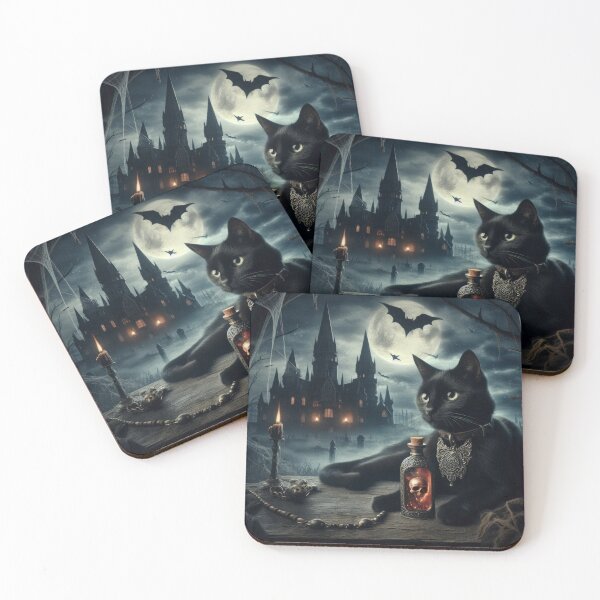 Item preview,  halloween black cat with a magic bottle,halloween  black cat,Halloween Background ,Halloween Season designed and sold by Expressions-Sel.