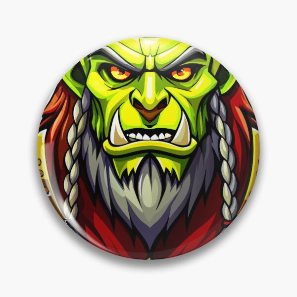 Item preview, Scary Orc Portrait with Fangs and Ears Vector Illustration designed and sold by VikArtStudio.
