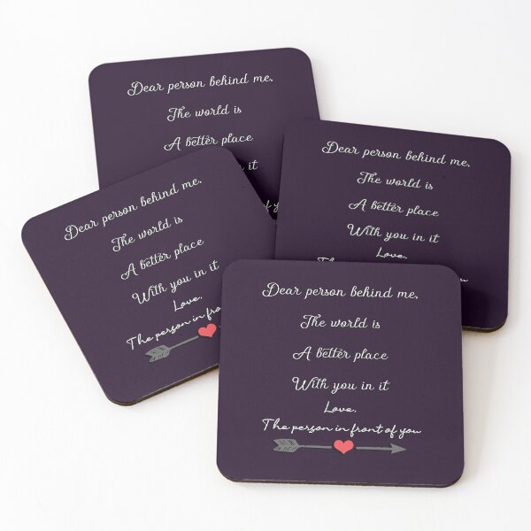 Item preview, Dear Person Behind Me The World Is A Better Place With You In It Motivational Quotes designed and sold by tamdevo1.