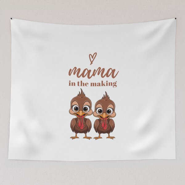 Item preview,  Twin Baby Announcement,  Mother of Twins, Fall Mom Twins designed and sold by KolorellaS.