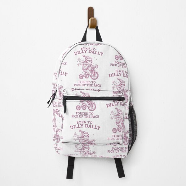 Item preview, Born to Dilly Dally Vintage Sloth Design Pink designed and sold by TypeFace-Art.