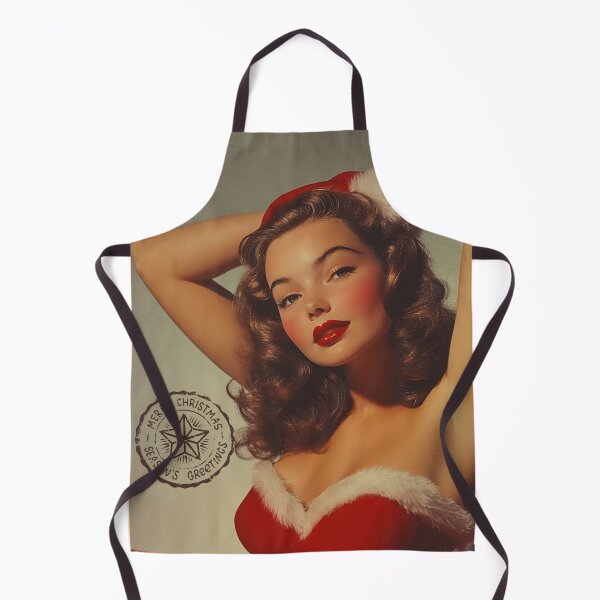 Item preview, Vintage Classic Pin Up Girl Santa Clause Postcard designed and sold by The Art of Kkatarynka.