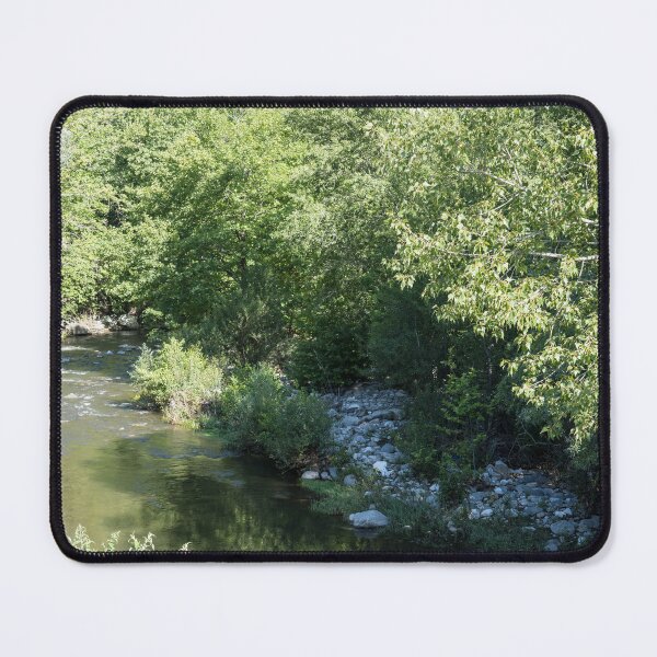 Item preview, Calm Summertime River with Lush Green Riverbanks designed and sold by Georgia Mizuleva.